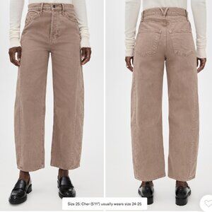 Veronica Beard Ryder Saddle Ankle Jeans in High Rise Cream Color Size 26